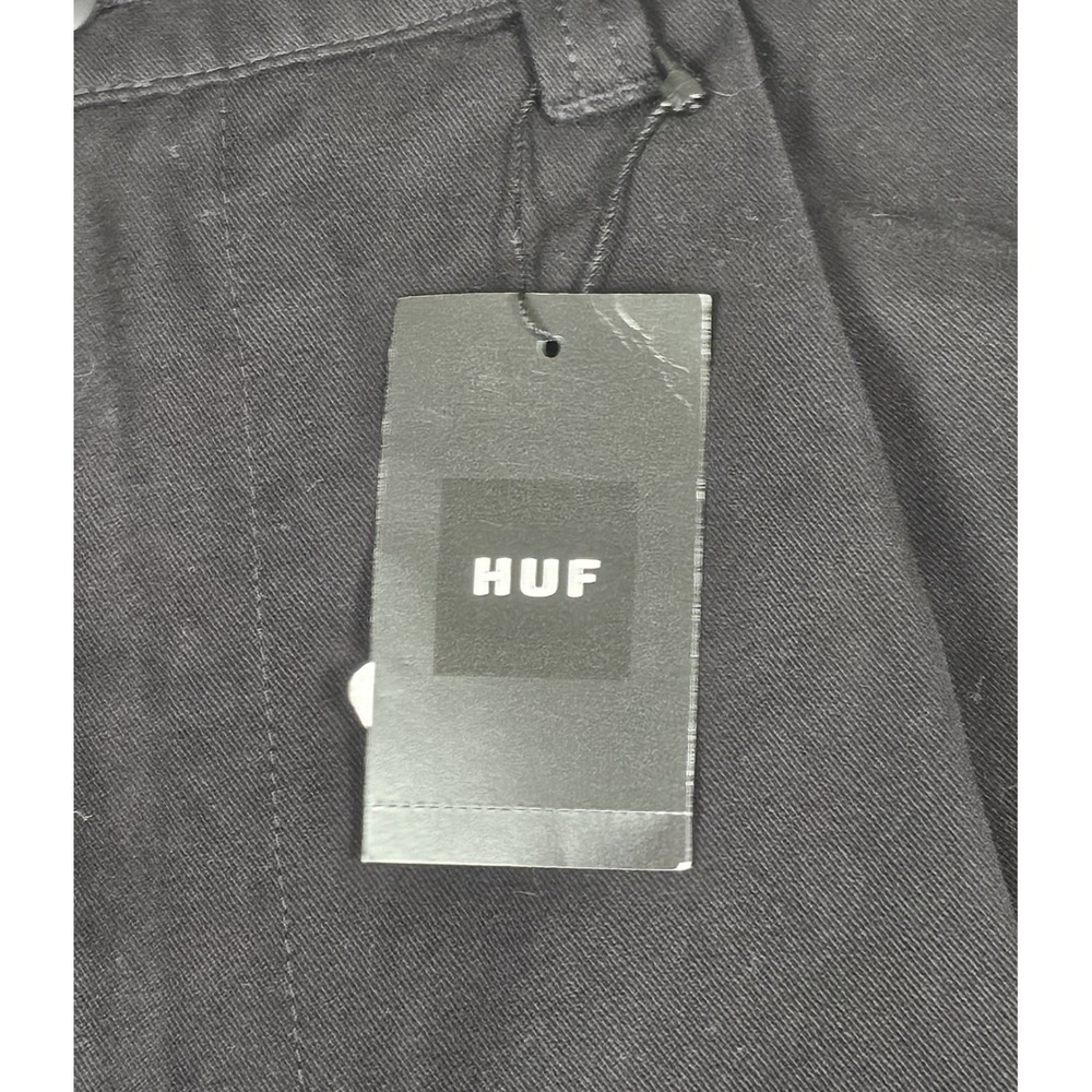 HUF Cromer Trouser Pants Men's Size 32 Black Wide Leg Skateboarding Soft Brushed - Picture 4 of 6